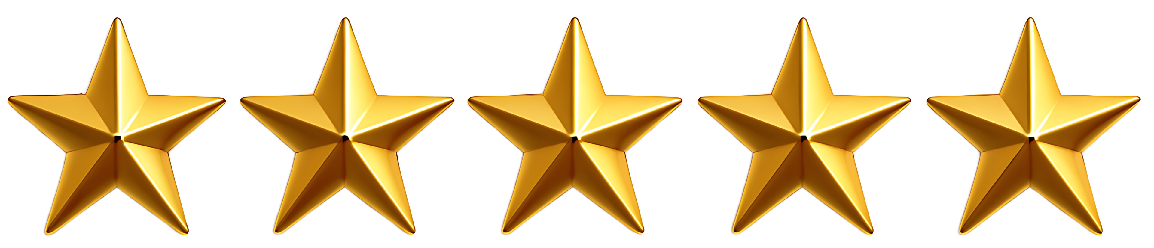 A shiny golden star with five points.
